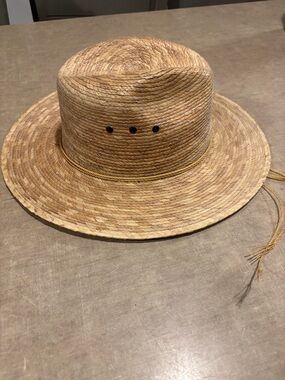 Source Unknown Natural Straw Wide-Brim Hat